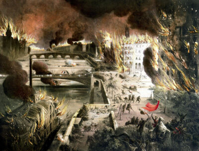 View of the Fires in Paris during the Commune 1871