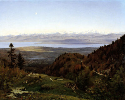 Mont-Blanc seen from Saint-Cergues 1869