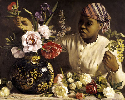 Negress with Peonies 1870