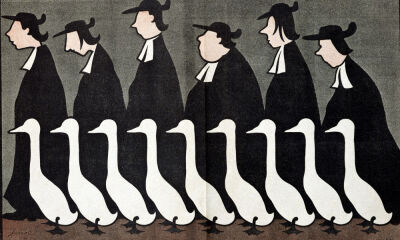 The Geese anti-clerical caricature from 'L'Assiette au Beurre' 1902