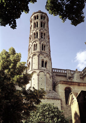 View of the Tour Fenestrelle of the Cathedral of St. Theodorit