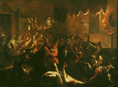 La Tripotiere's Distress at her Broken Furniture 1712