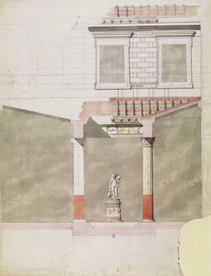 Design for the atrium of the Pompeiian palace of Prince Napoleon III