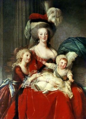 Marie-Antoinette and her Four Children 1787 (Detail)
