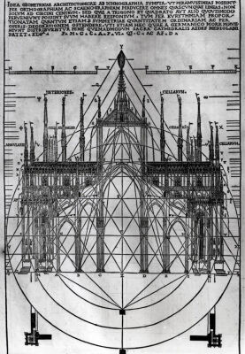Design for Milan Cathedral from 'De Architectura'