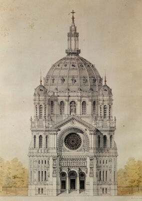 West facade of the Church of St. Augustin Paris