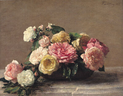 Roses in a Dish 1882