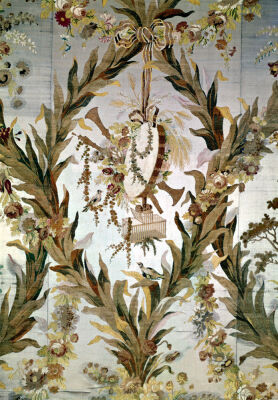 Mural silk of the Empress' Bedroom 1787