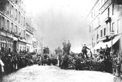 Barricade in the Rue de Flandre during the Commune of Paris1871