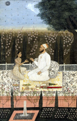 Couple on a Terrace in a Garden