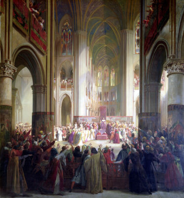 Estates General of Paris Meeting in Notre-Dame after the Death of Charles IV