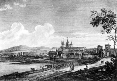 View of Cluny Abbey from 'Voyage Pittoresque de la France'
