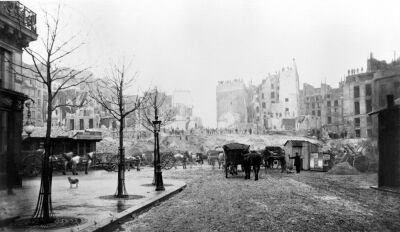 Building of Avenue de l'Opera butte des Moulins Paris 1858