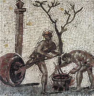 Protecting jars for storing wine with pitch from Saint-Romain-en-Gal
