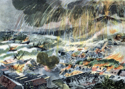 Eruption of a Volcano on Martinique from 'Le Petit Parisien'