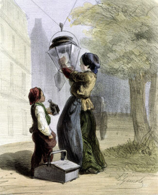 The Lamplighter from 'Les Femmes de Paris' 1841