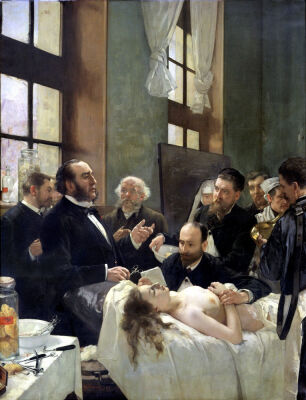 Doctor Pean teaching at Saint-Louis hospital 1887