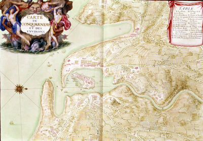 Map of Corncarneau from the 'Atlas Louis XIV' 1683