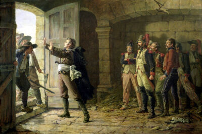 Maurice Gigost d'Elbee Protecting the New Prisoners at Chemille