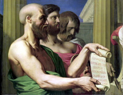 The Greek Tragedians study for 'The Apotheosis of Homer'