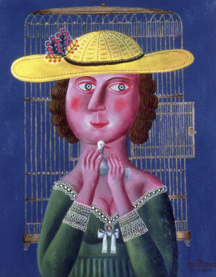Old Spinster with a Dove, 1976