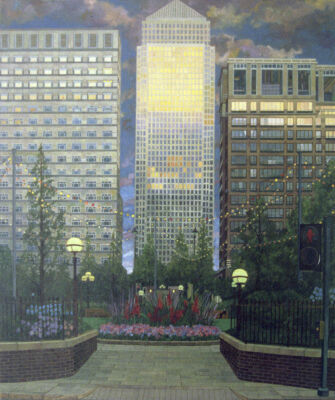 Canary Wharf at Twilight, 1992