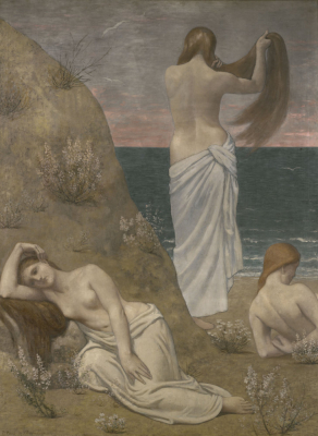 Young women at the ocean