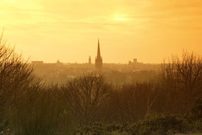 Winter Sunset Over Norwich