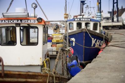 Fishing Boats Wells Next The Sea
