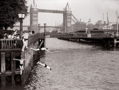 Weather Hot London Tower Bridge - June 1952